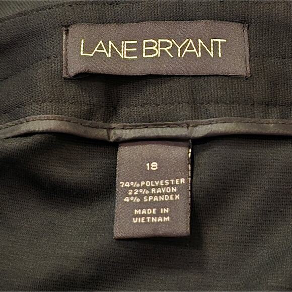 Lane Bryant Black Exposed Zipper Bandage Stretch Midi Pencil Skirt Plus‎ Size 18 - Picture 6 of 7